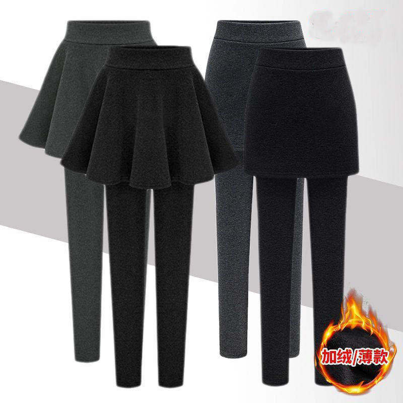 含棉加绒打底裤女外穿假两件百褶裙冬季大码加厚保暖小脚紧身裤子,女装/女士精品,打底裤,淘宝优惠券,粉丝福利购,淘宝优惠卷