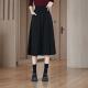 半身裙女秋冬新款 裙子 ins潮百搭单排扣加绒a字高腰显瘦休闲中长款