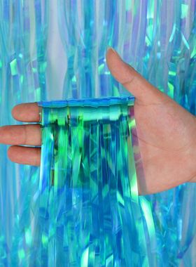 1*2米节日派对装饰糖果雨丝帘拍照背景墙场景布置 糖果雨丝帘包邮