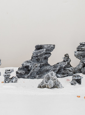 盆栽造景仿真假山石家用盆景装饰石头家居微景观生态奇石小块摆件