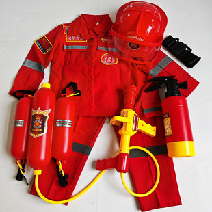 消防员服装儿童职业体验装幼儿园角色扮演灭火器救援灭火扮演小孩