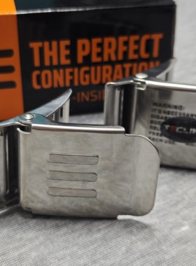 TECLINE 技术潜水专用金属带D环腰带扣不锈钢材质5CM标准织带通用