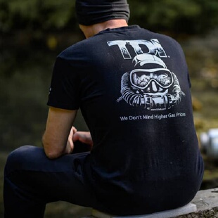 TDI CCR T恤 黑色 专业潜水员体系个性日常服饰短袖速干面料黑色