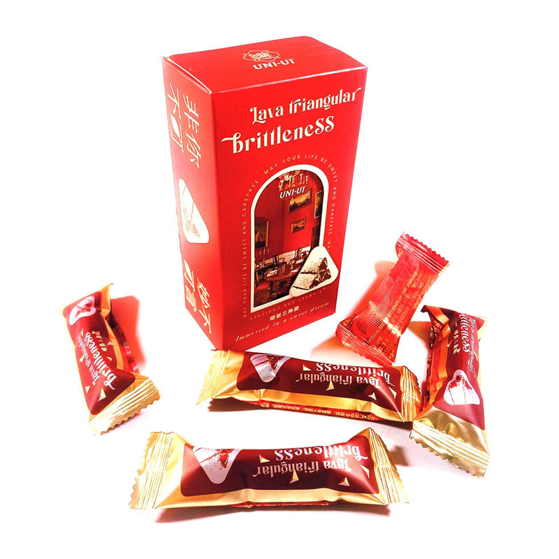 熔岩三角脆小零食20克婚宴订婚回伴手礼欧式风格盒装结婚喜糖成品