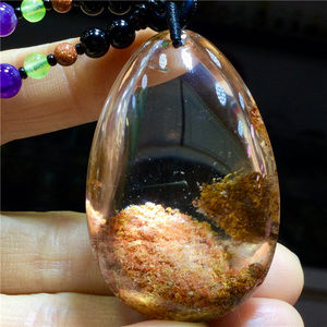 天然白水晶吊坠 水滴形白晶挂坠 胸坠