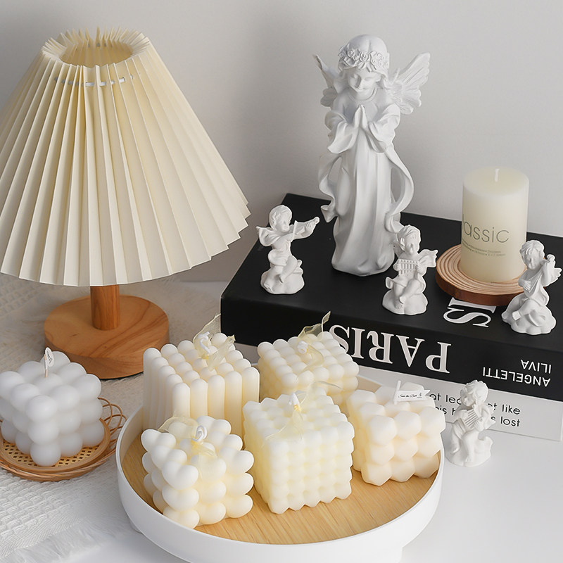 法式ins复古罗马柱玻璃蜡烛烛台台座装饰摆件氛围感婚礼拍照道具