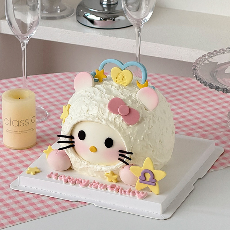 天秤座模具网红KT猫脸翻糖切模糖堡森林12星座蛋糕装饰烘焙压模