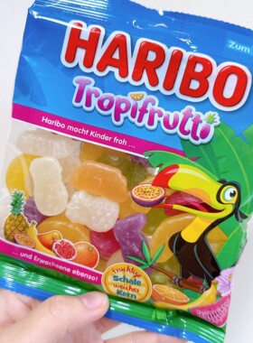 Haribo哈瑞宝热带水果金熊软糖Niko同款可乐软糖酸水果汁软糖零食