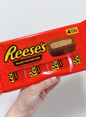 现货荷兰Reese's花生酱牛奶巧克力杯牛奶巧克力4个独立装零食