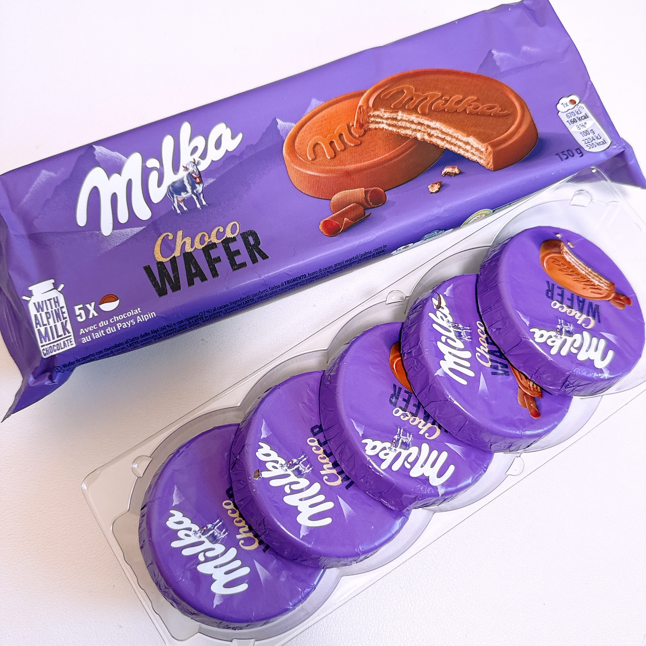 现货MILKA德国妙卡巧克力威化饼巧克力夹心威化饼干德国原装进口