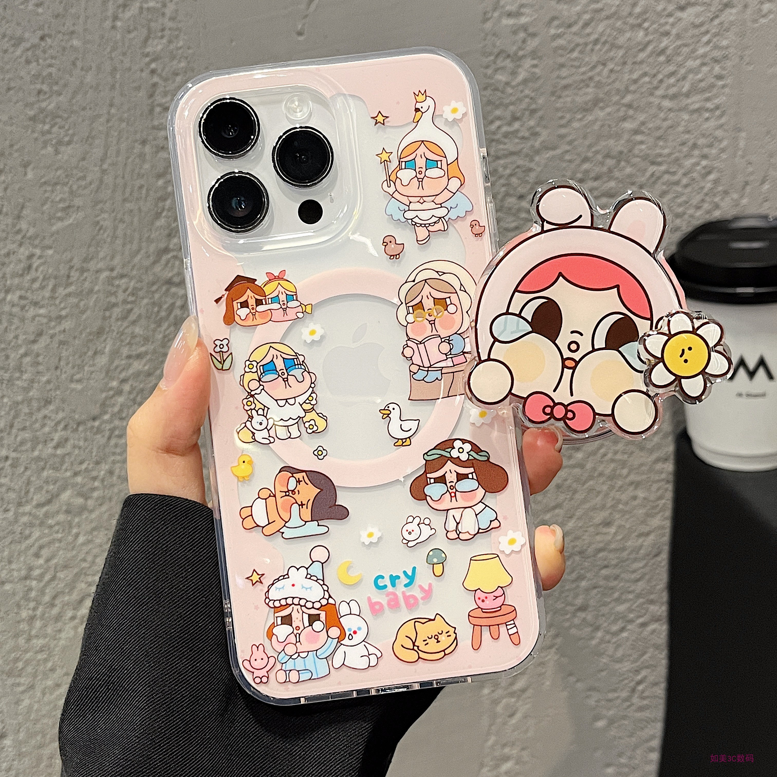 可爱卡通哭娃苹果手机壳