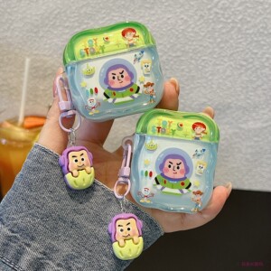 日韩卡通巴斯光年玩具总动员适用AirPods pro3保护壳苹果airPods4无线蓝牙airpods pro2可爱三眼仔硅胶耳机套