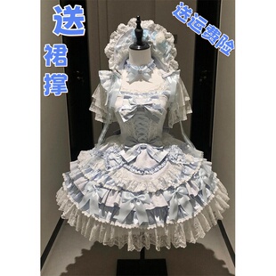 甜心小芙蓝色芭蕾风doll感可爱lolita裙少女风蝴蝶结公主裙洋装