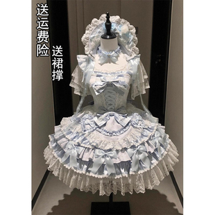 甜心小芙蓝色芭蕾风doll感可爱lolita裙少女梦糕公主裙贩售屋洋装
