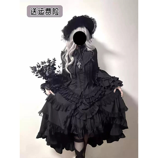 不死鸟哥特风洛丽塔暗黑系lolita裙黑寡妇cos服亚文化华丽优雅
