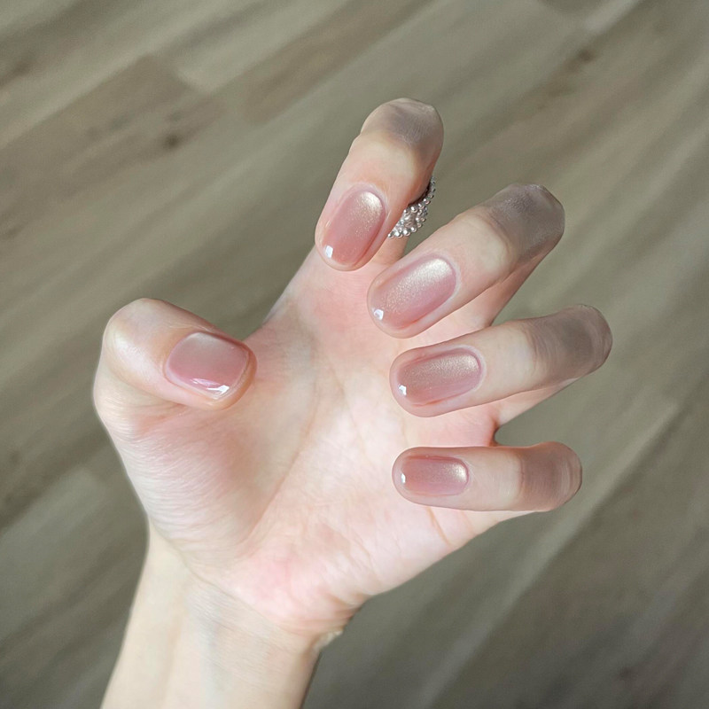 5-in-1 Cat Eye Gel Polish: No Base Coat Nude Shimmer - Product image 3