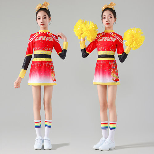 龙纹国风新款儿童啦啦操演出服