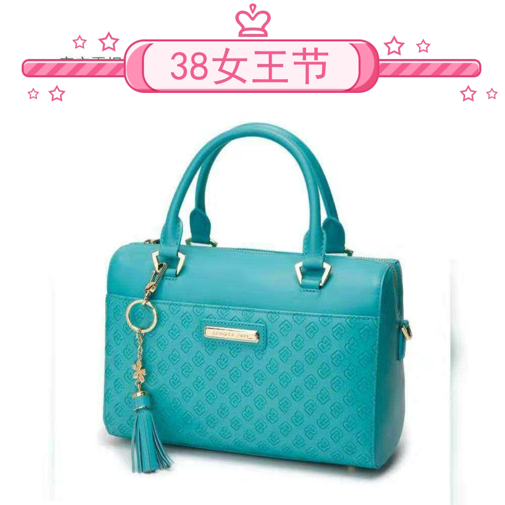 女式包袋头层牛皮经典压纹包包蓝色新款2020流苏单肩手提包热卖