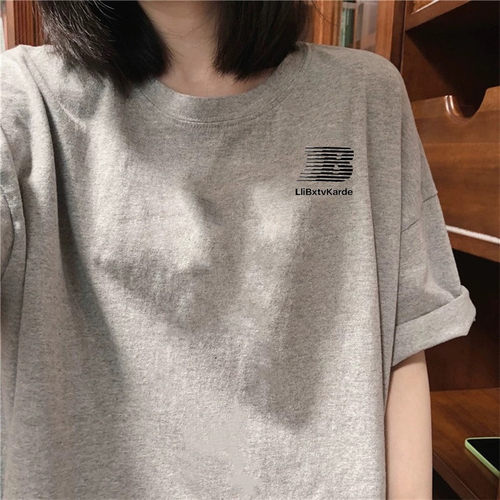 奥特莱斯~清仓外贸剪标捡漏夏季打底潮宽松简约印花短袖T恤女2026