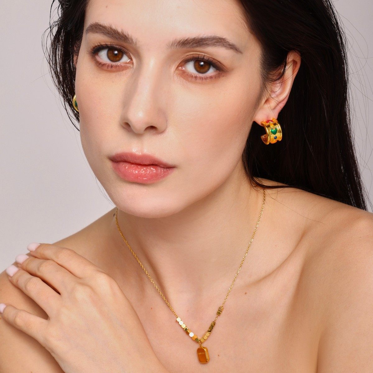 梦幻C型爱心宽面耳环ins风新款方牌刻字吊坠项链钛钢组合套装潮,饰品/流行首饰/时尚饰品新,其它首饰,淘宝优惠券,粉丝福利购,淘宝优惠卷