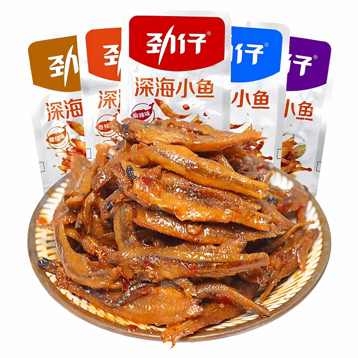 劲仔小鱼干10g*60包即食解馋