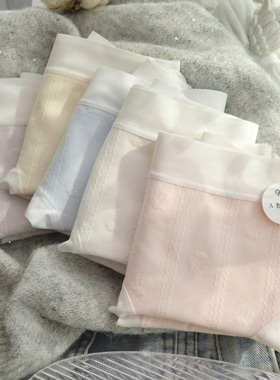 A类棉纯色甜美内裤女纯棉10A抗菌裆无痕少女学生舒适中腰三角裤