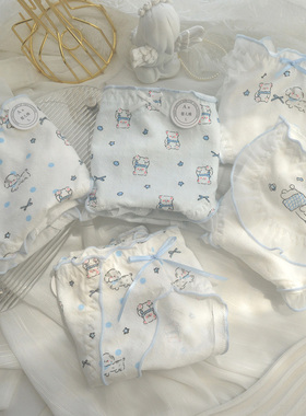 A类婴儿棉内裤女纯棉可爱甜美少女学生10A抗菌裆中腰木耳边三角裤