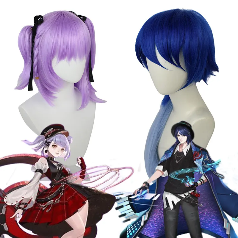 小乔/周瑜游戏角色假发王者农药音你心动cosplay短款假毛高温丝发