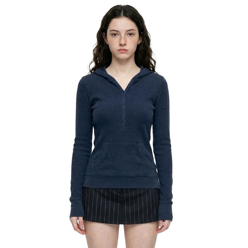 美式复古连帽修身显瘦通勤卫衣女