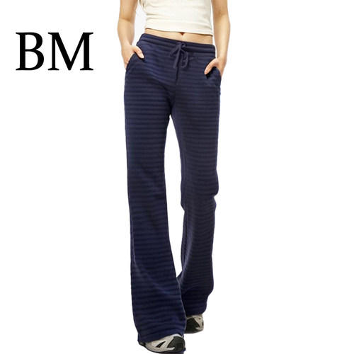 低腰休闲风BM长裤条纹运动
