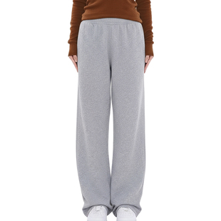 松驰感抽绳松紧舒适百搭休闲裤 赵露思同款 正流行 BM灰色垂感卫裤