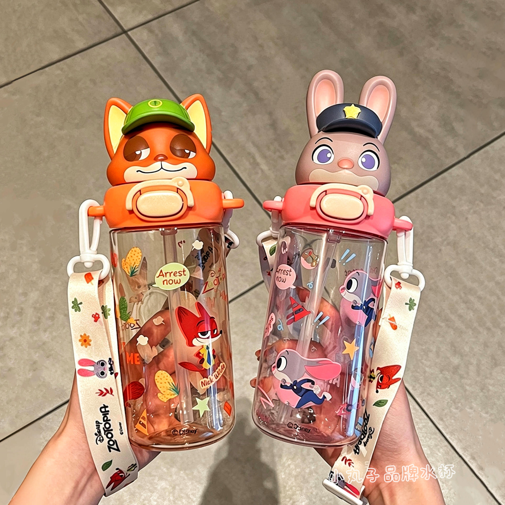 迪士尼疯狂动物城儿童吸管杯