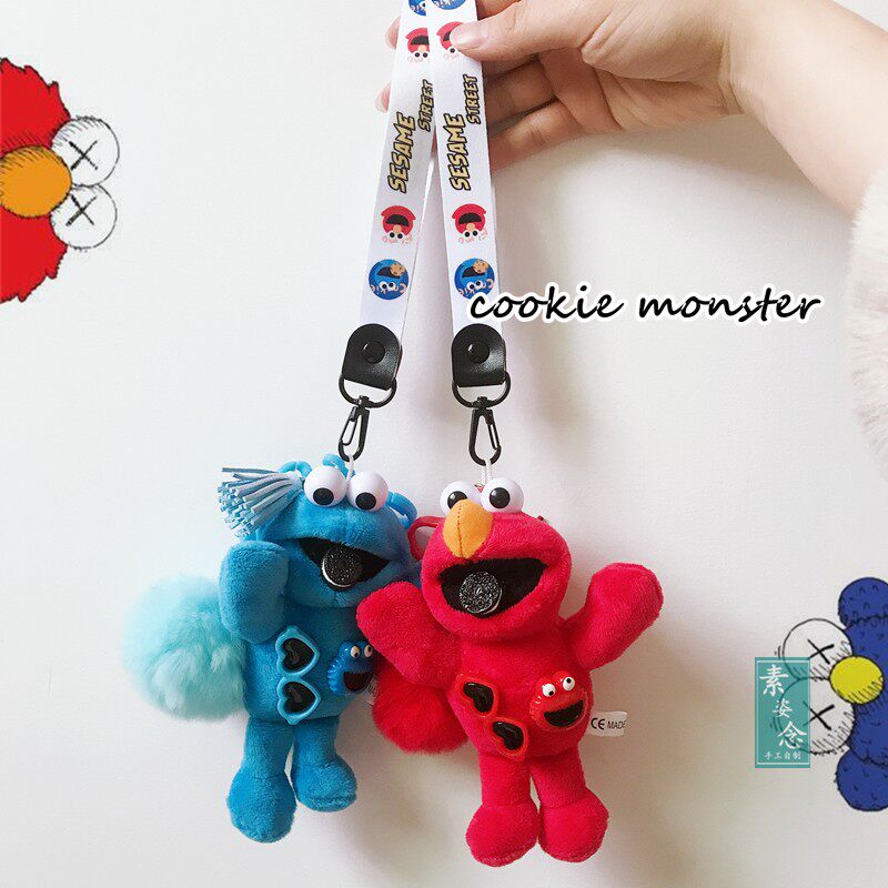 Sesame Street Key buckle the republic of korea lovely originality Cartoon doll Plush Pendants schoolbag Bag hanging Dollin the Accessories/Leather belt/Hat/Muffler , Shoes and bags/Belt Accessories , Bag Accessories , Bag pendant  category - from Buy2taobao.com to provide professional Taobao agent buy service