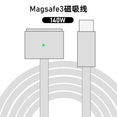Type-C公转Magsafe3磁吸线