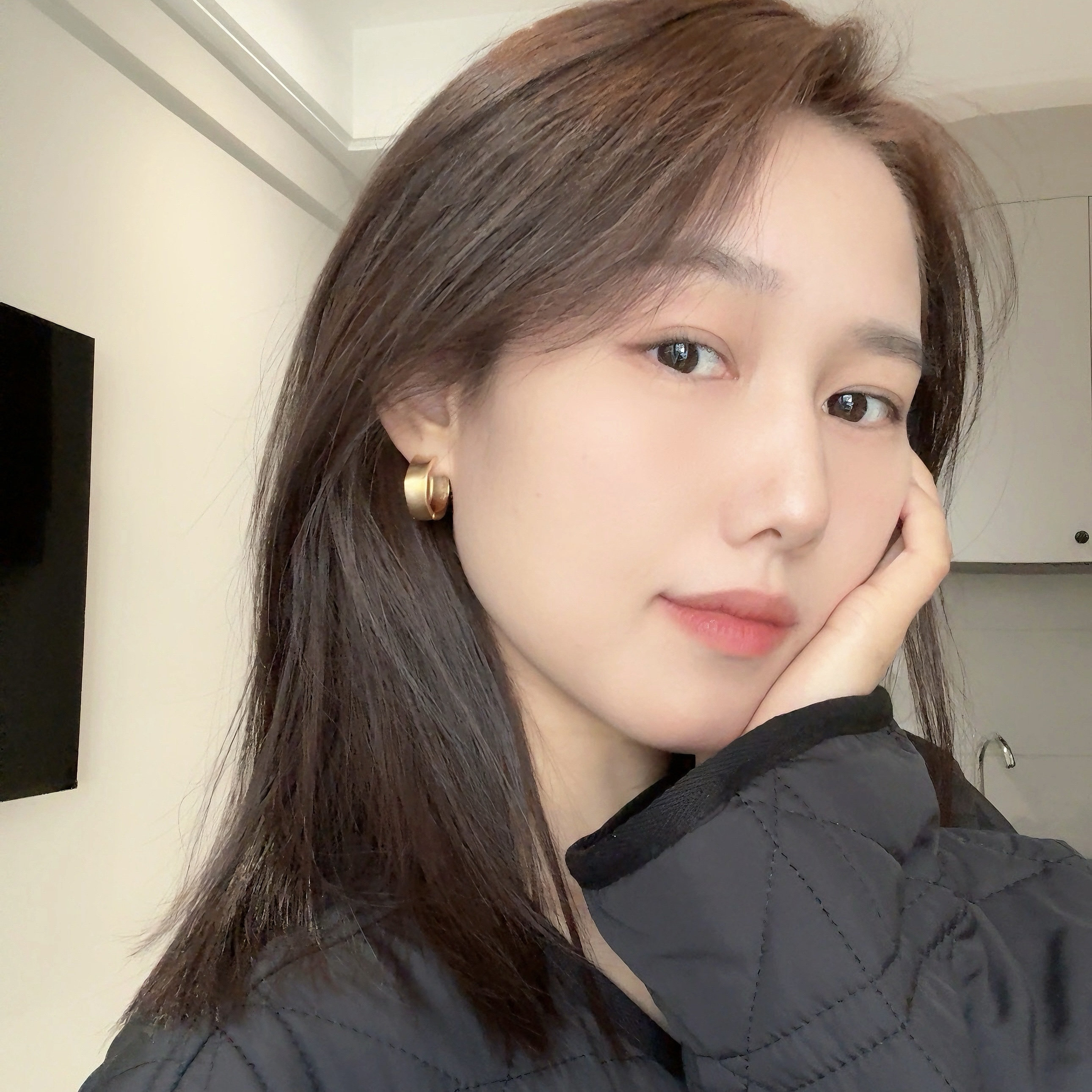 清仓·韩国ins极简百搭不规则哑光拉丝耳圈小众高级耳饰