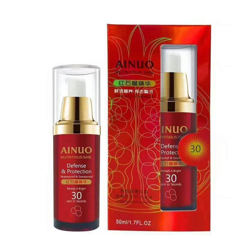 正品批发爱诺 红石榴精华日间隔离防护霜 50g  812