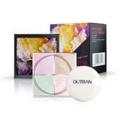 正品 保证轻盈控油四宫格蜜粉饼防水不脱妆控油遮瑕修饰定妆粉散粉