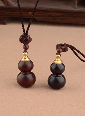 爆款复古檀木可打开香丸盒子项链简约百搭棉麻衣服气质民族风配饰