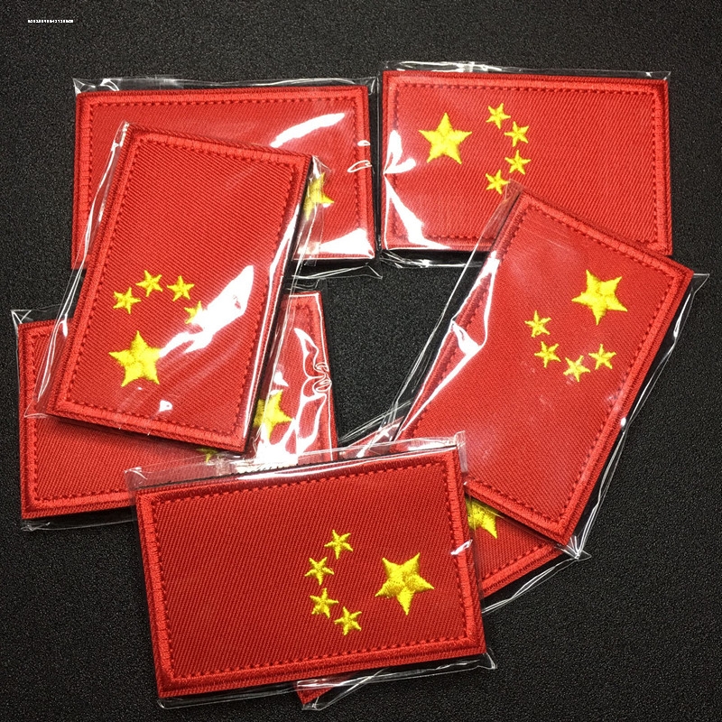 通用国旗胸标袖标军训国旗臂标魔术贴织唛国旗臂章运动国旗袖章