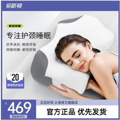 易斯顿颈椎枕头记忆棉专用助睡眠枕上班族护颈人群枕头易眠枕