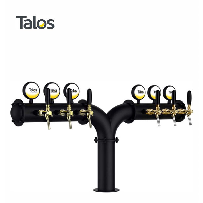 Talos塔罗斯桶装精酿啤酒分发设备酒吧不锈钢啤酒塔大Y型6孔酒柱