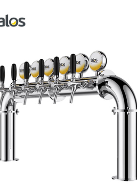 Talos塔罗斯桶装精酿啤酒分发设备酒吧不锈钢啤酒柱酒塔小门形6孔