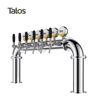 Talos塔罗斯桶装精酿啤酒分发设备酒吧不锈钢啤酒柱酒塔小门形6孔