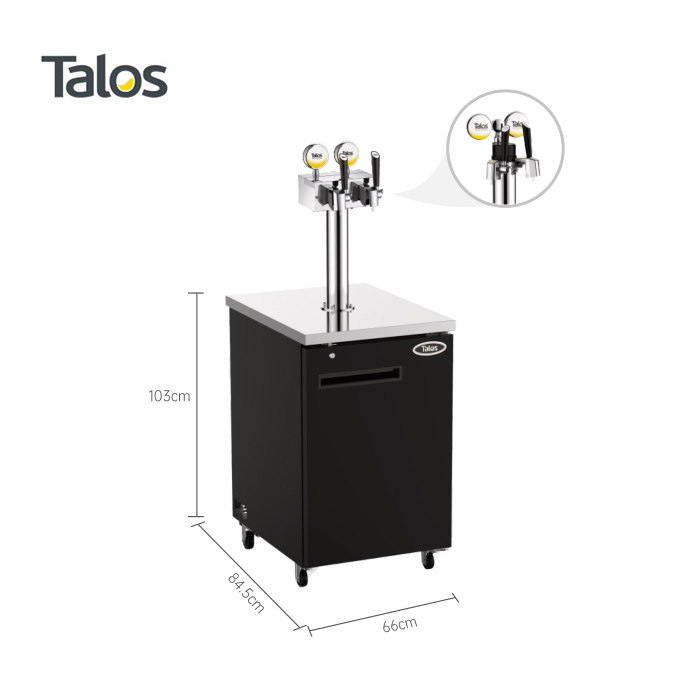 Talos塔罗斯啤酒分发制冷设备扎啤机智能风冷机四桶1080186带气泵