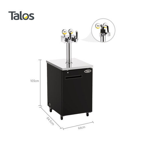 Talos塔罗斯啤酒分发制冷设备扎啤机智能风冷机四桶1080186带气泵