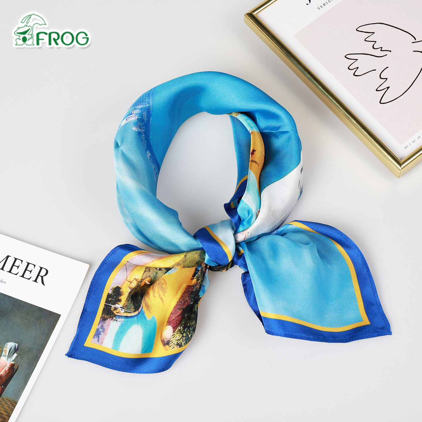 威海悦海公园灯塔文创真丝丝巾