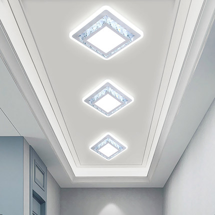 led感应水晶吸顶灯楼梯过道走廊灯红外人体雷达感应灯智能感应灯