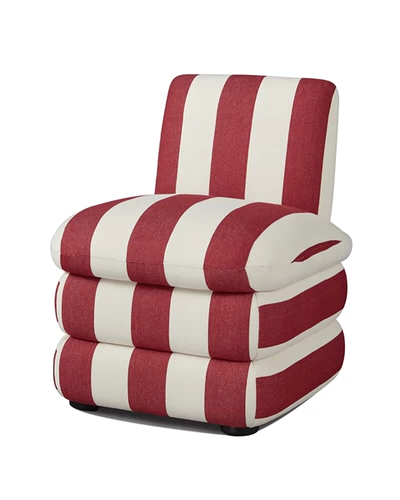Простое современное кресло-подушка в красно-белую полоску, ленивое кресло для отдыха без подлокотников в стиле ваби-саби, классический полосатый мастер-дизайн