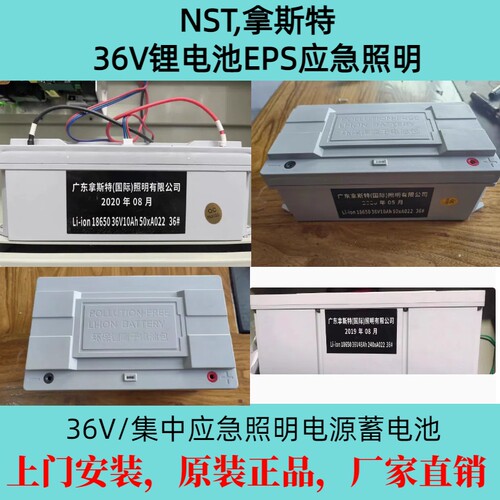 NST广东拿斯特36V10AH200W/EPS应急照明集中电源消防环保锂电池包