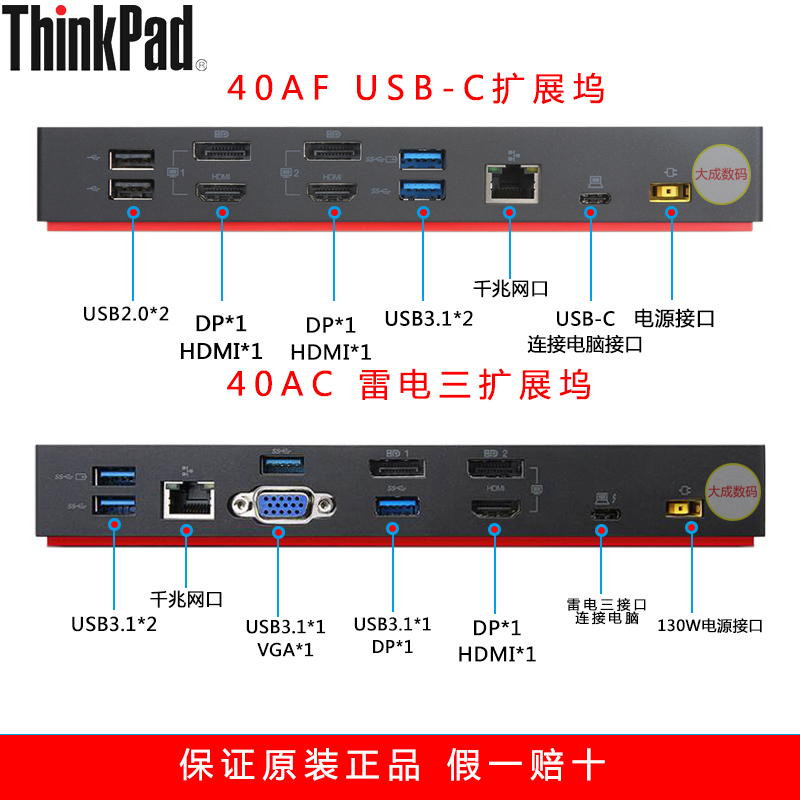 联想Thinkpod雷电3扩展坞底座